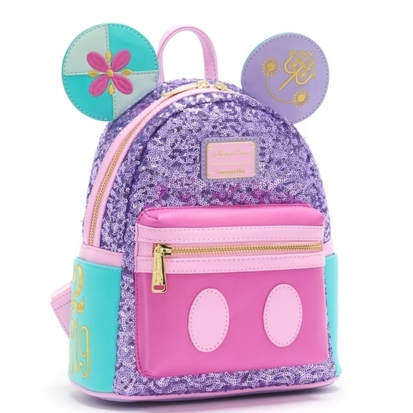 Loungefly Disney its a small world Mickey Mouse The Main Attraction Backpack - Picture 7 of 7